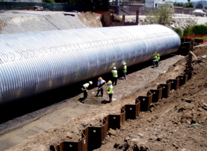 Conventional Driven Sheet Piles installation